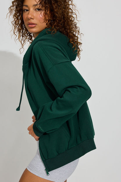 UltraFleece Full Zip Hoodie Green Garage Clothing Women
