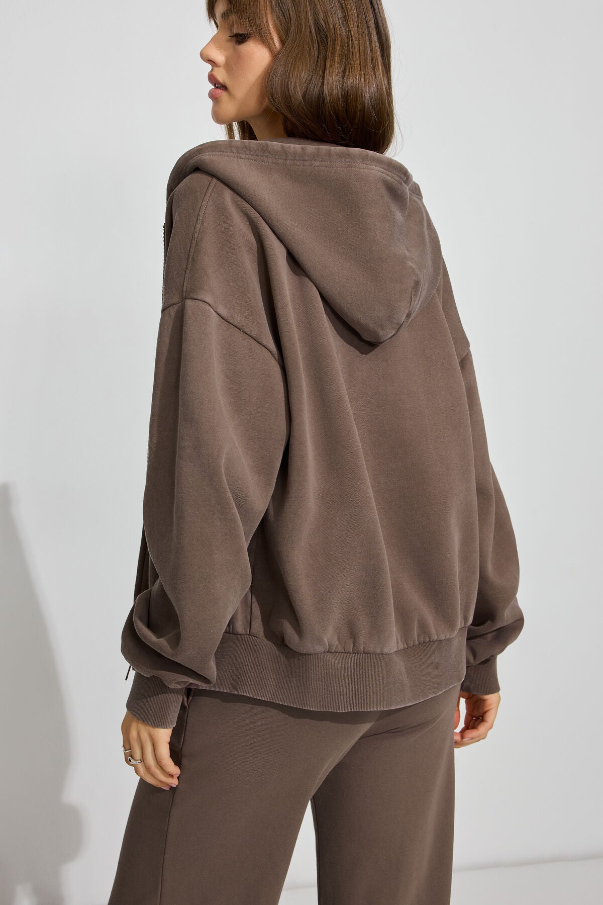 UltraFleece Full Zip Hoodie Brown Garage Clothing Women