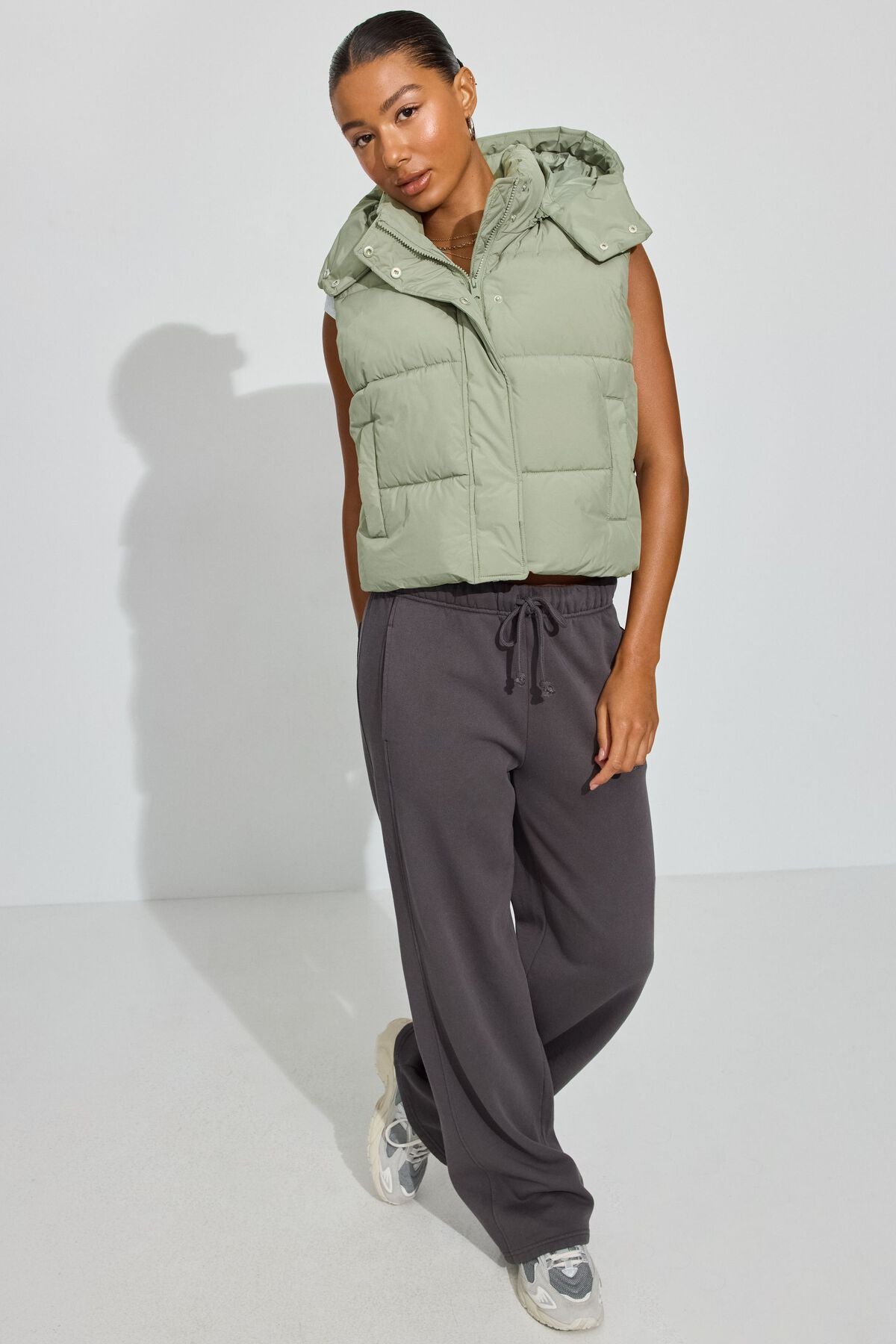 Perfect Puffer Vest Green Garage Clothing Women