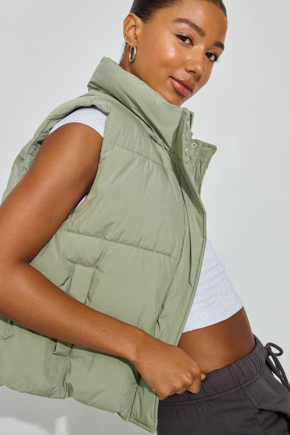 Perfect Puffer Vest Green Garage Clothing Women
