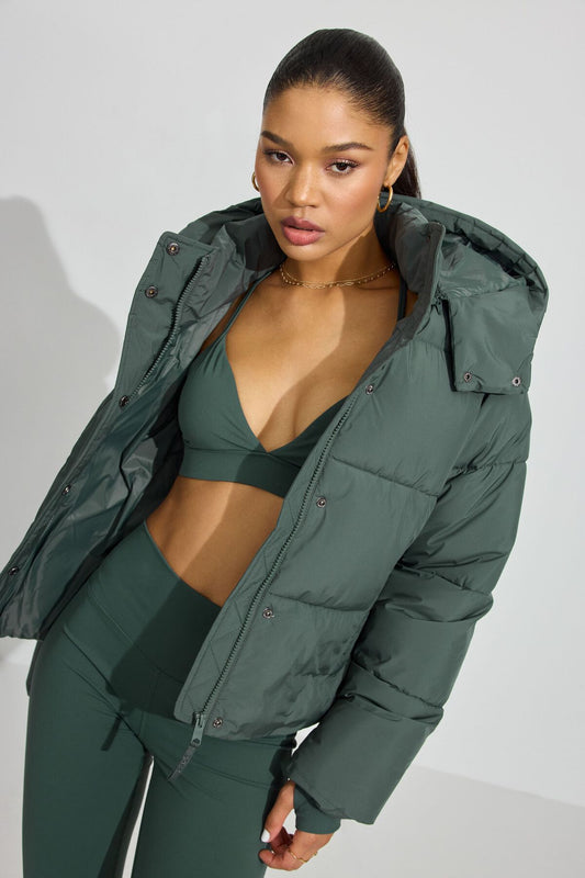 Perfect Puff Jacket Green Garage Clothing Women