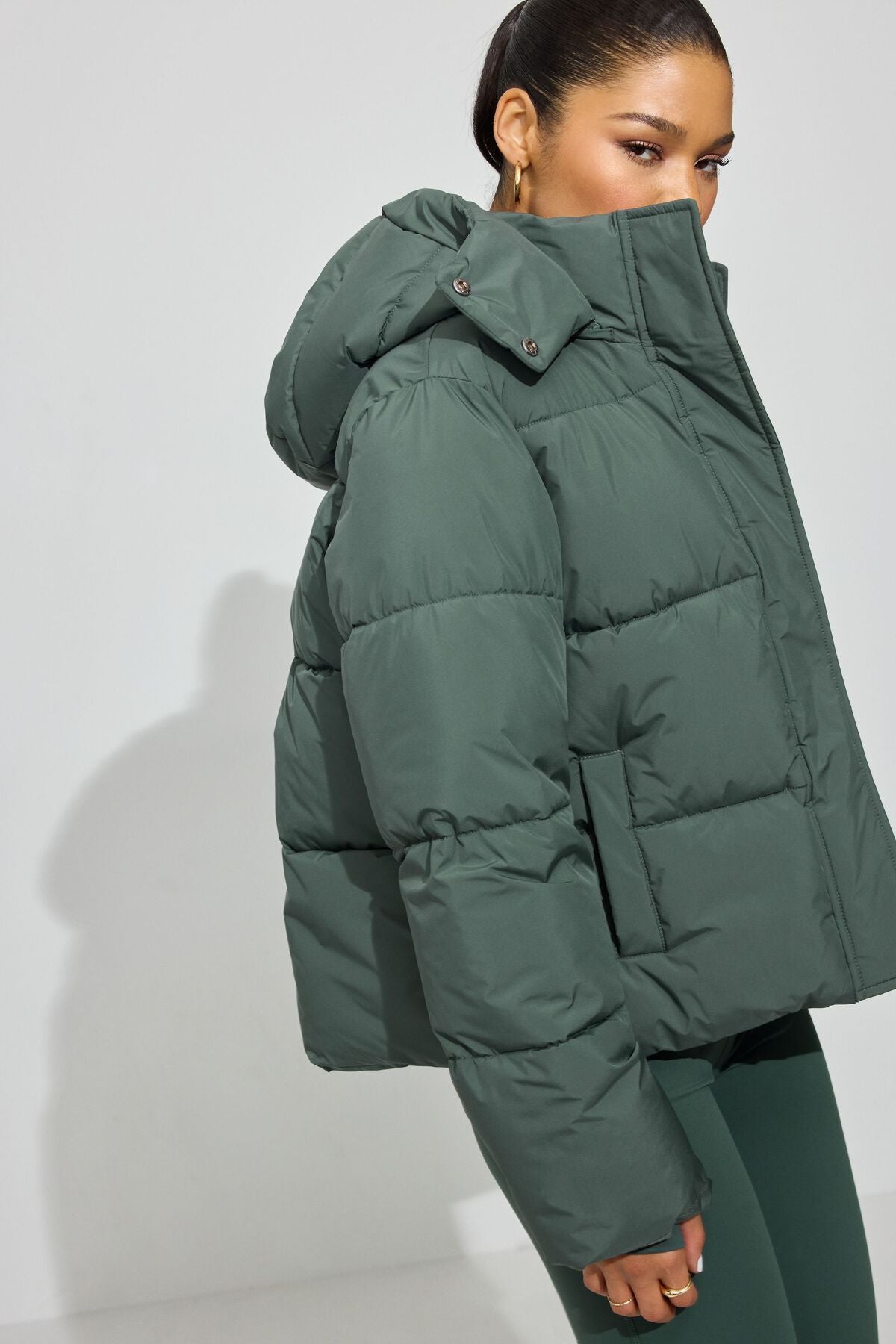 Perfect Puff Jacket Green Garage Clothing Women