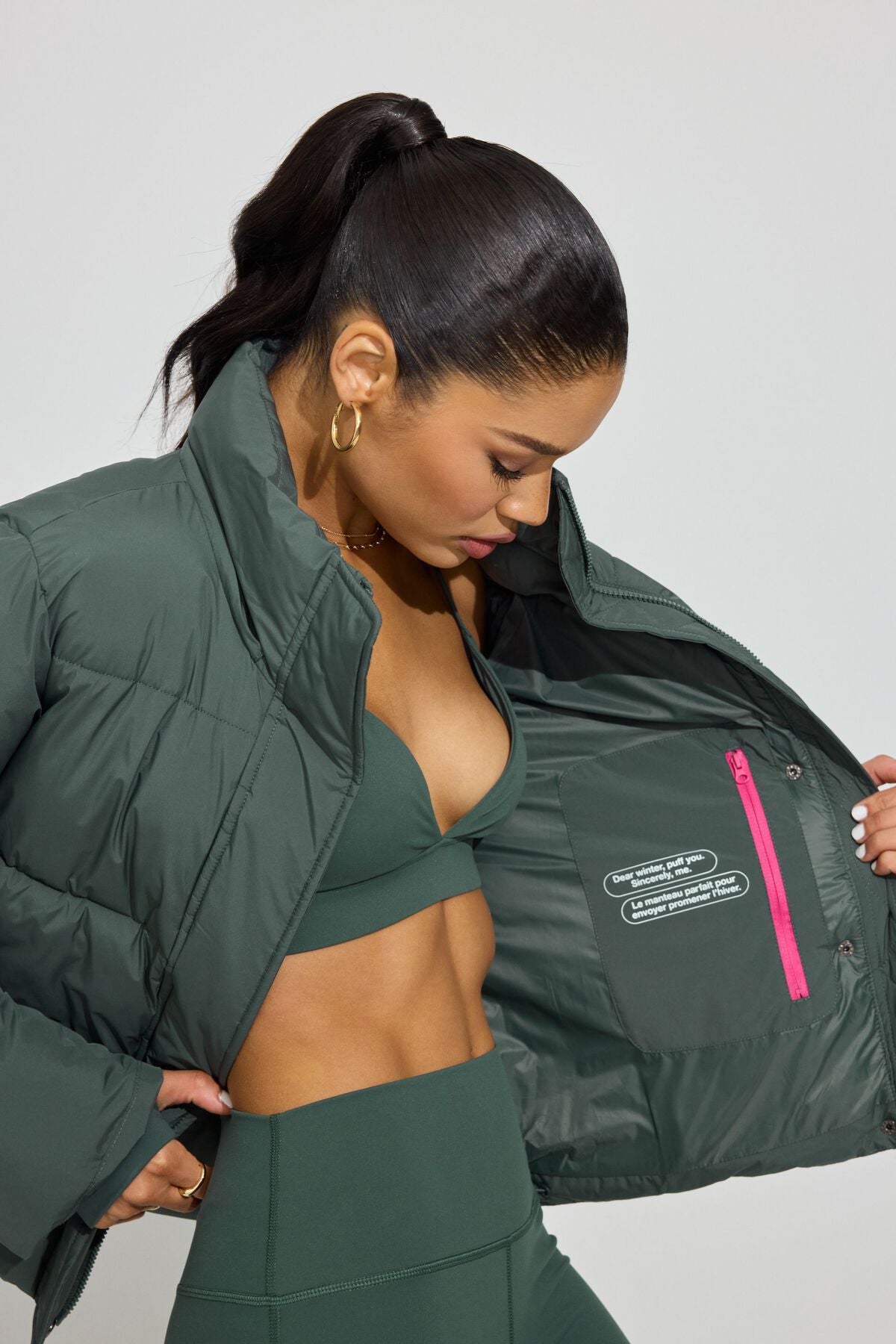 Perfect Puff Jacket Green Garage Clothing Women