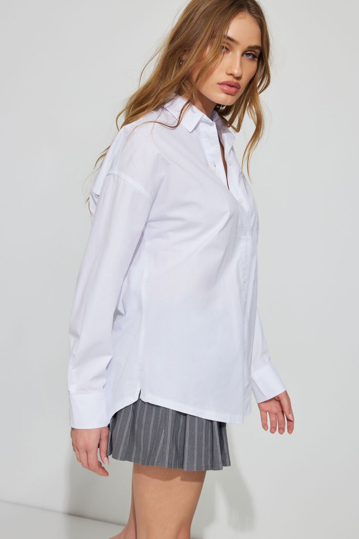Charlie Button Up Shirt White Garage Clothing Women