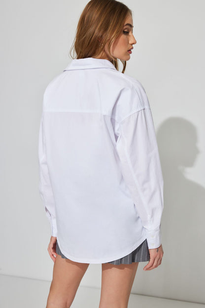 Charlie Button Up Shirt White Garage Clothing Women