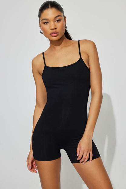 SoftActive Jayden Low Back Romper Black Garage Clothing Women