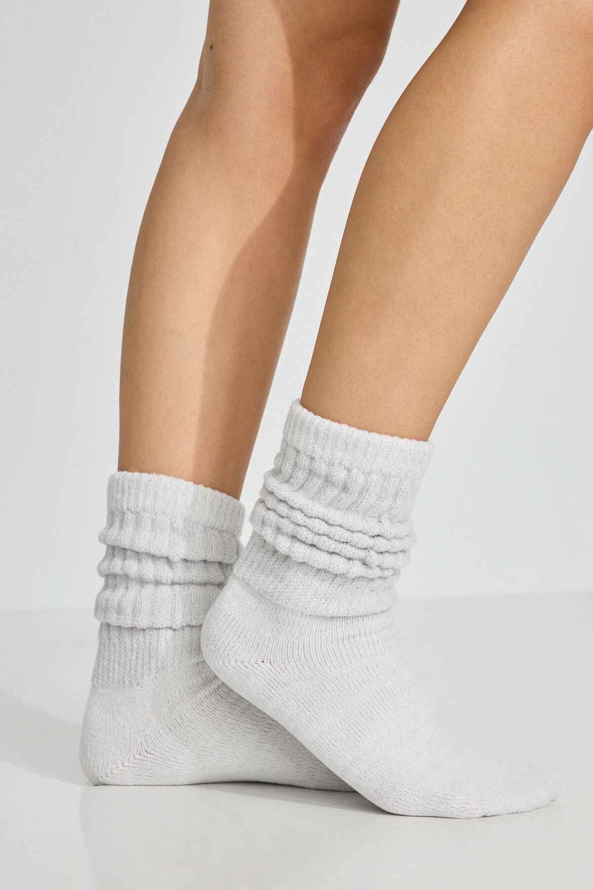 Scrunch Cloud Sock Gray Garage Clothing Women