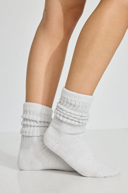 Scrunch Cloud Sock Gray Garage Clothing Women