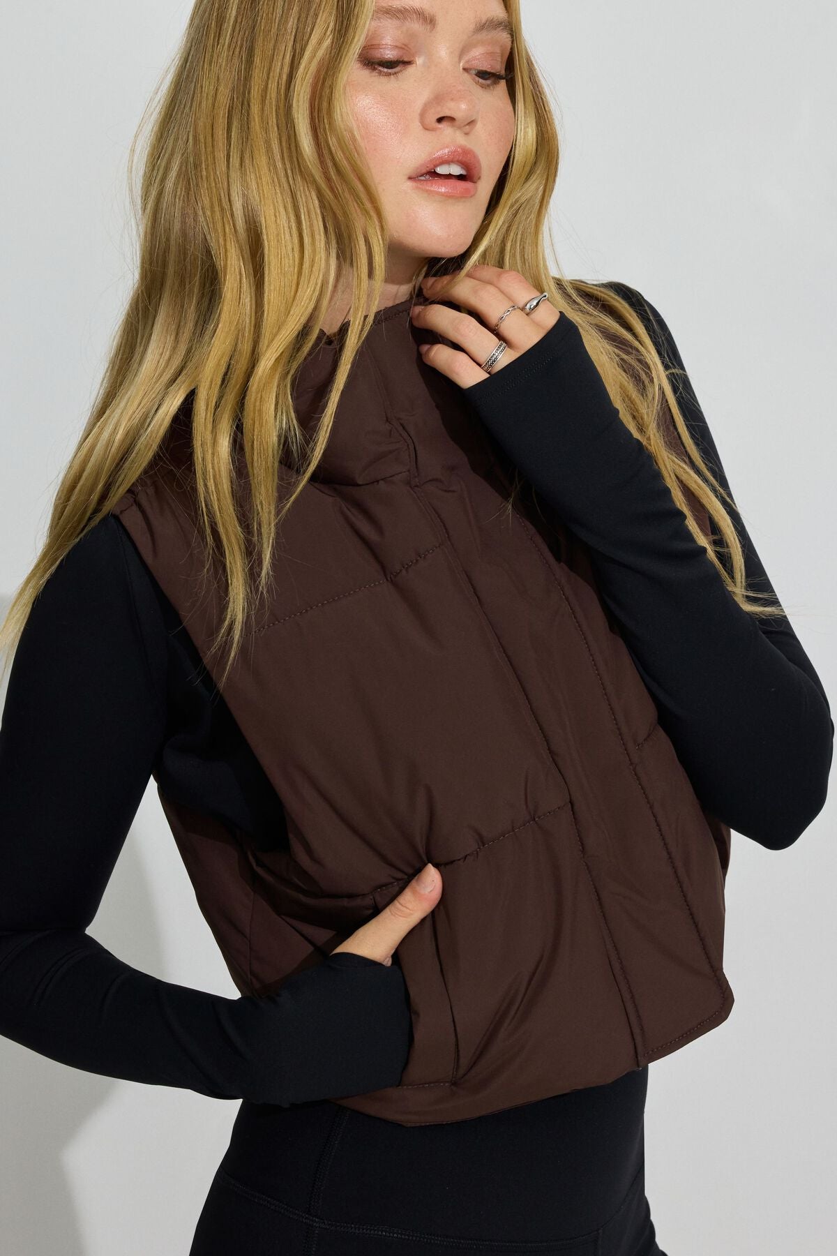 Mini Puff Vest 2.0 Brown Garage Clothing Women