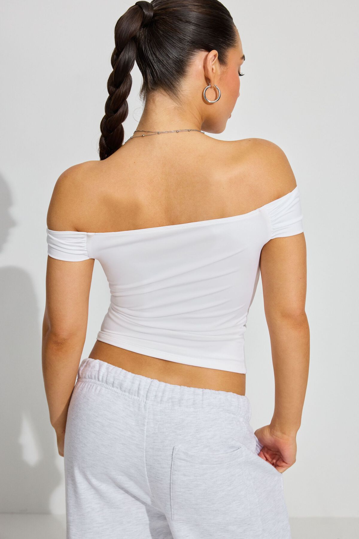 Fiona Off Shoulder Top White Garage Clothing Women