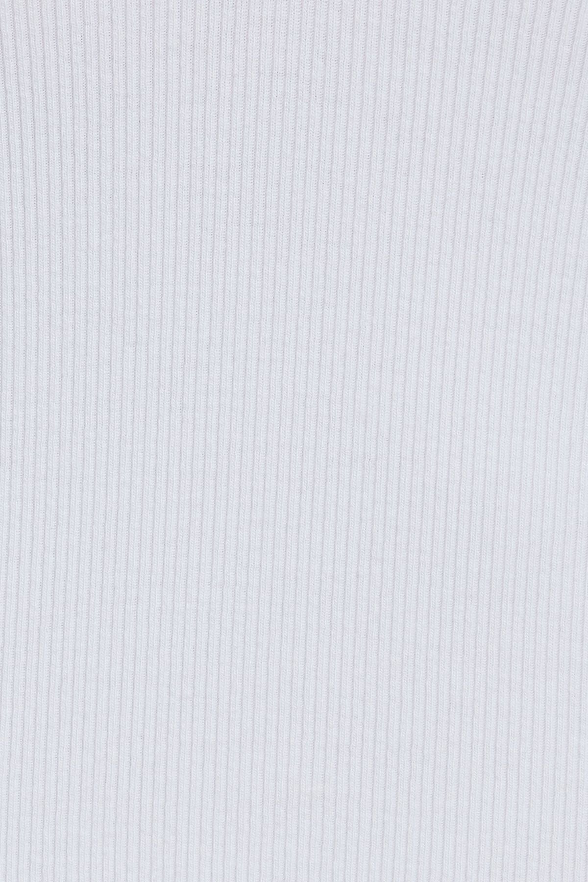 V Neck Ribbed Tee WHITE Garage Clothing Women