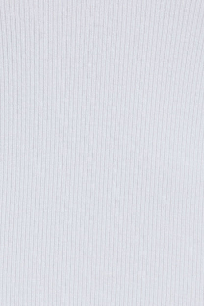 V Neck Ribbed Tee WHITE Garage Clothing Women