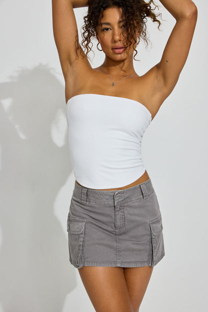Jaden Cargo Skort Gray Garage Clothing Women