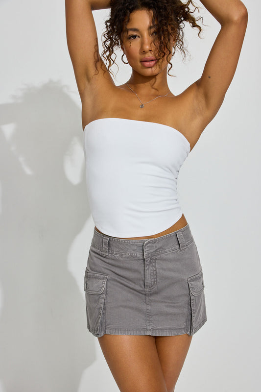 Jaden Cargo Skort Gray Garage Clothing Women