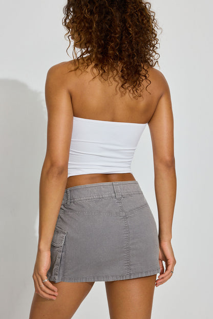 Jaden Cargo Skort Gray Garage Clothing Women