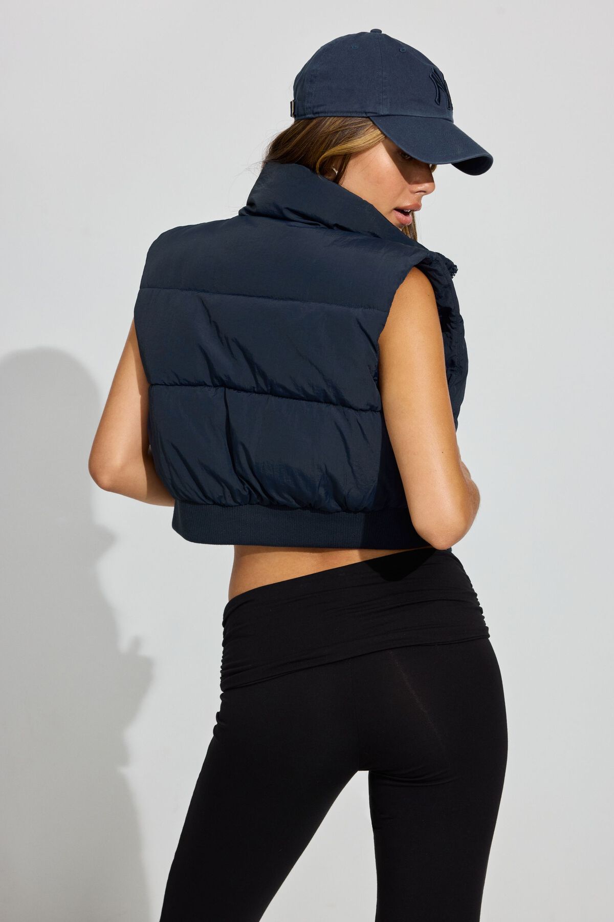 Mini Puff Vest Navy Garage Clothing Women