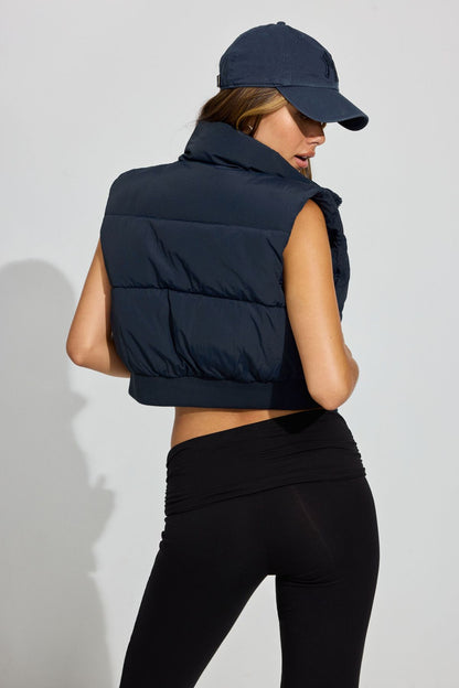 Mini Puff Vest Navy Garage Clothing Women