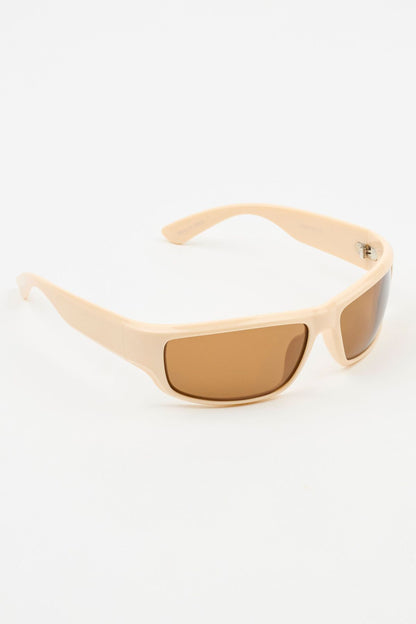 Sporty Wrap Sunglasses Brown Garage Clothing Women