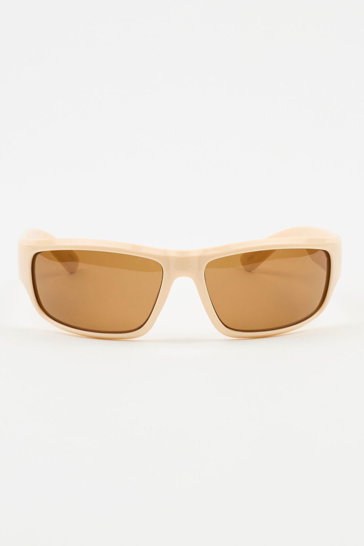 Sporty Wrap Sunglasses Brown Garage Clothing Women