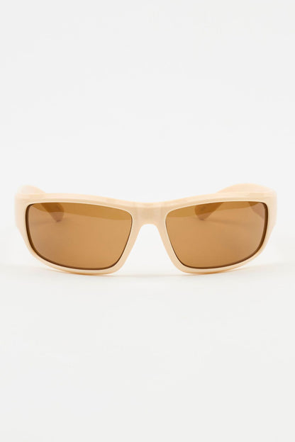 Sporty Wrap Sunglasses Brown Garage Clothing Women