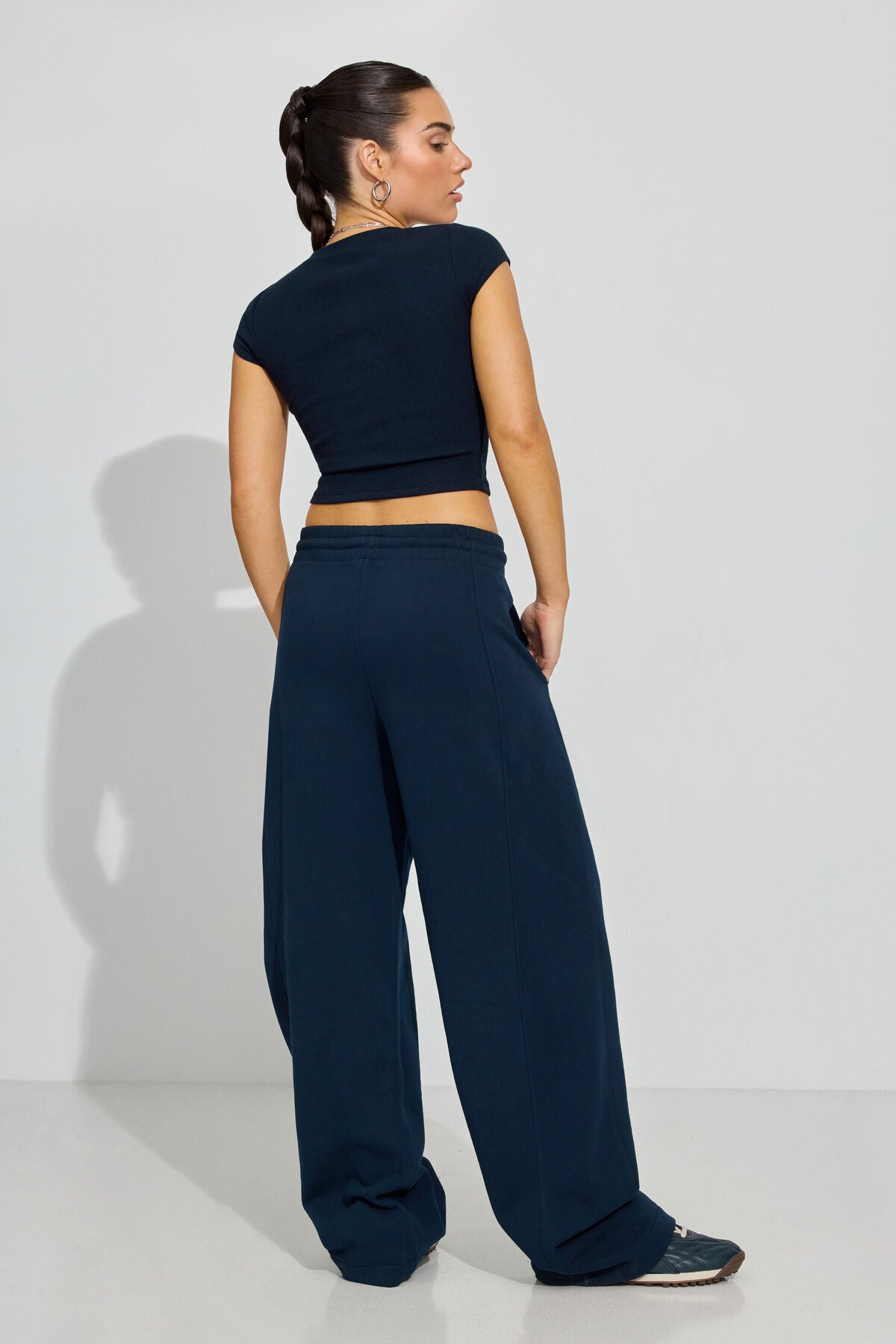 UltraFleece Barrel Leg Sweatpants Navy Garage Clothing Women