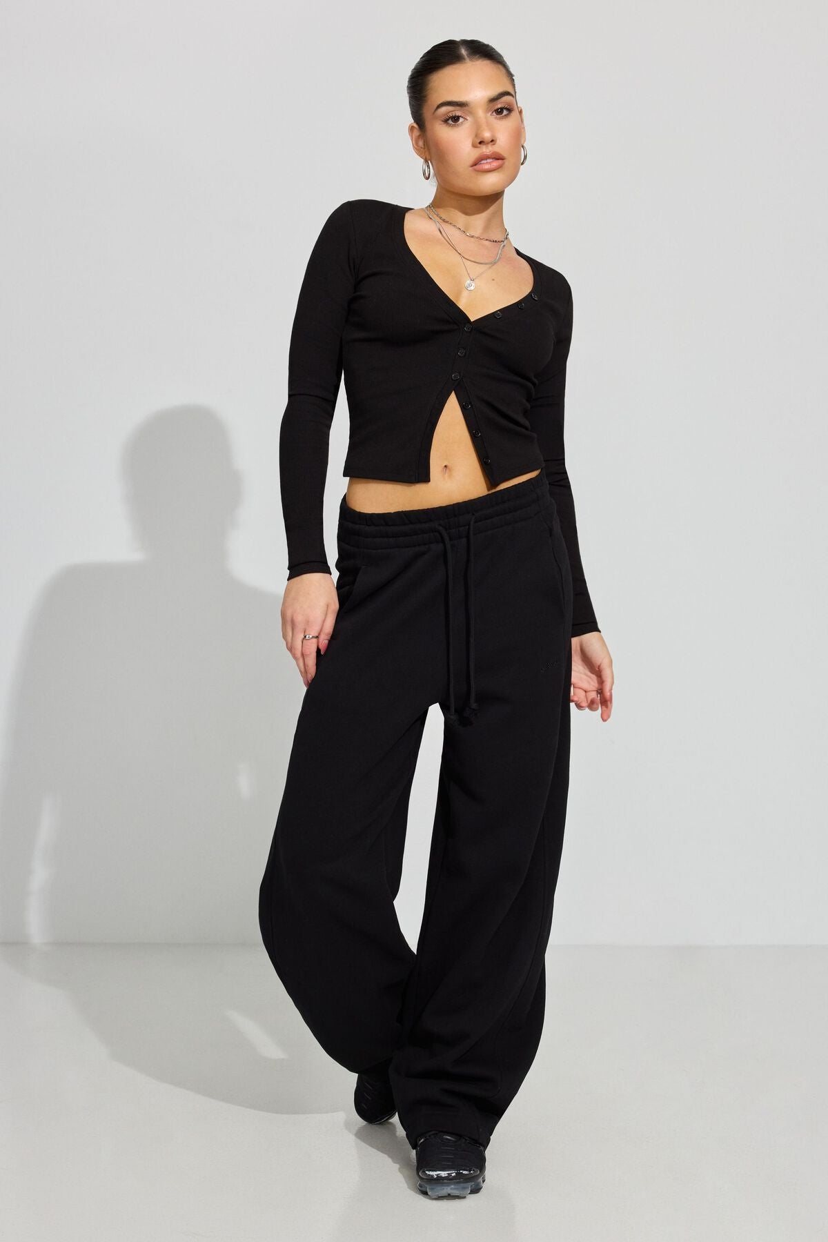 UltraFleece Barrel Leg Sweatpants Black Garage Clothing Women