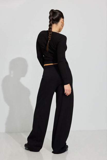 UltraFleece Barrel Leg Sweatpants Black Garage Clothing Women