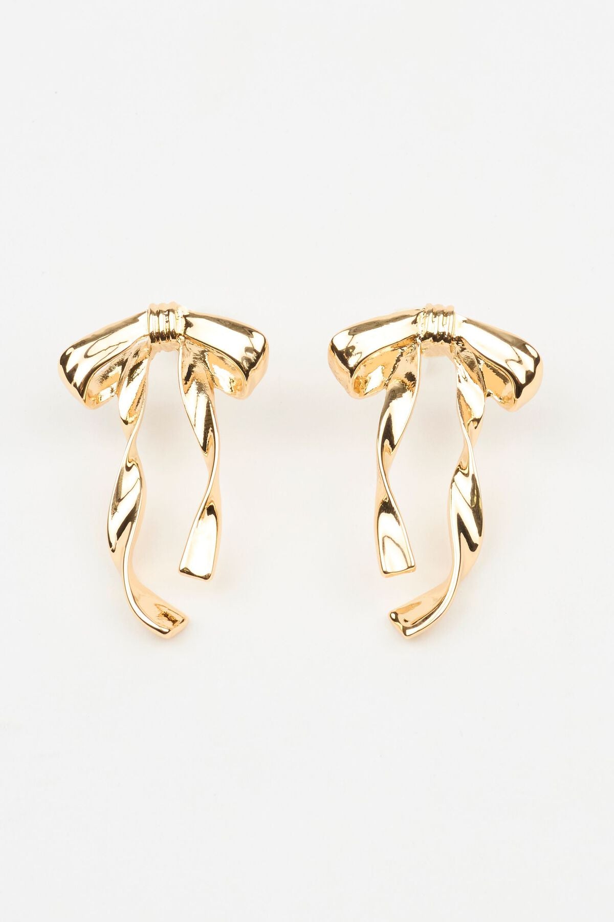 Metal Bow Earrings Yellow Garage Clothing Women