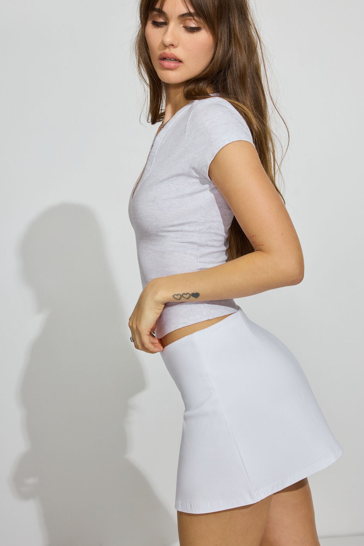 Paris A-Line Micro Skort White Garage Clothing Women