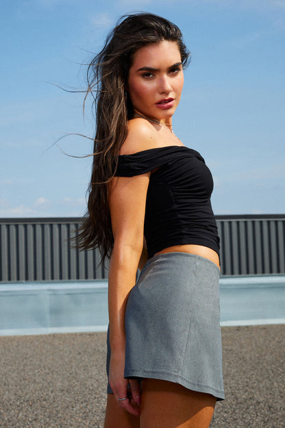 Paris Micro Skort Gray Garage Clothing Women