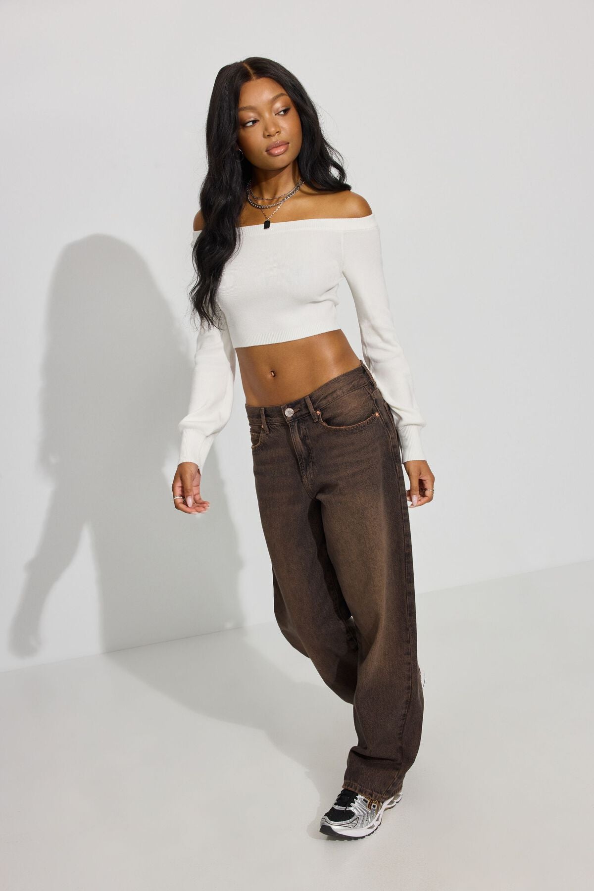Micro Off Shoulder Top White Garage Clothing Women