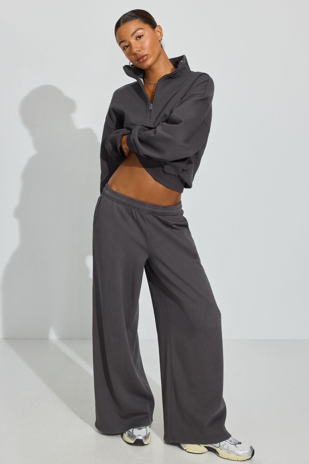 UltraFleece Half Zip Sweatshirt Gray Garage Clothing Women