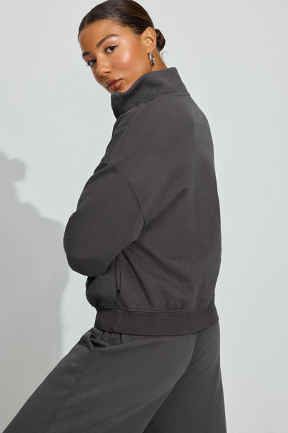 UltraFleece Half Zip Sweatshirt Gray Garage Clothing Women