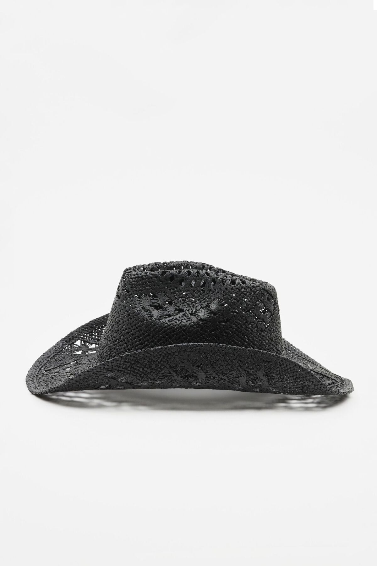 Lattice Weave Cowboy Hat Black Garage Clothing Women