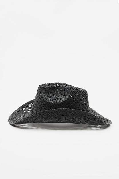 Lattice Weave Cowboy Hat Black Garage Clothing Women