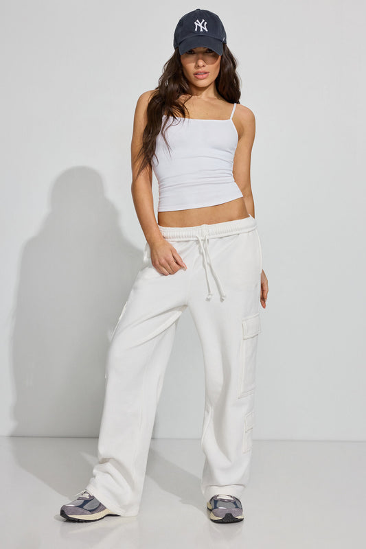 UltraFleece Cargo Sweatpants White Garage Clothing Women