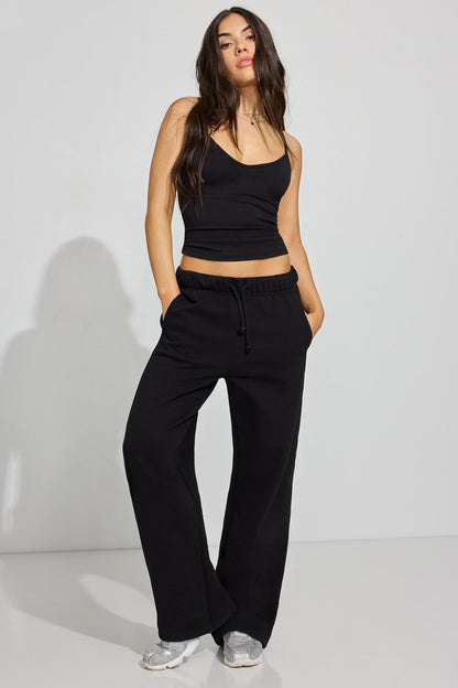 UltraFleece Straight Leg Sweatpants Black Garage Clothing Women