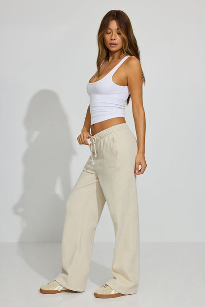 UltraFleece Straight Leg Sweatpants White Garage Clothing Women
