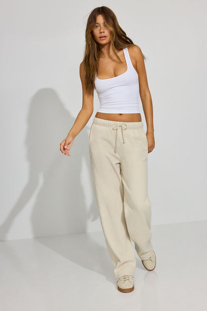 UltraFleece Straight Leg Sweatpants White Garage Clothing Women