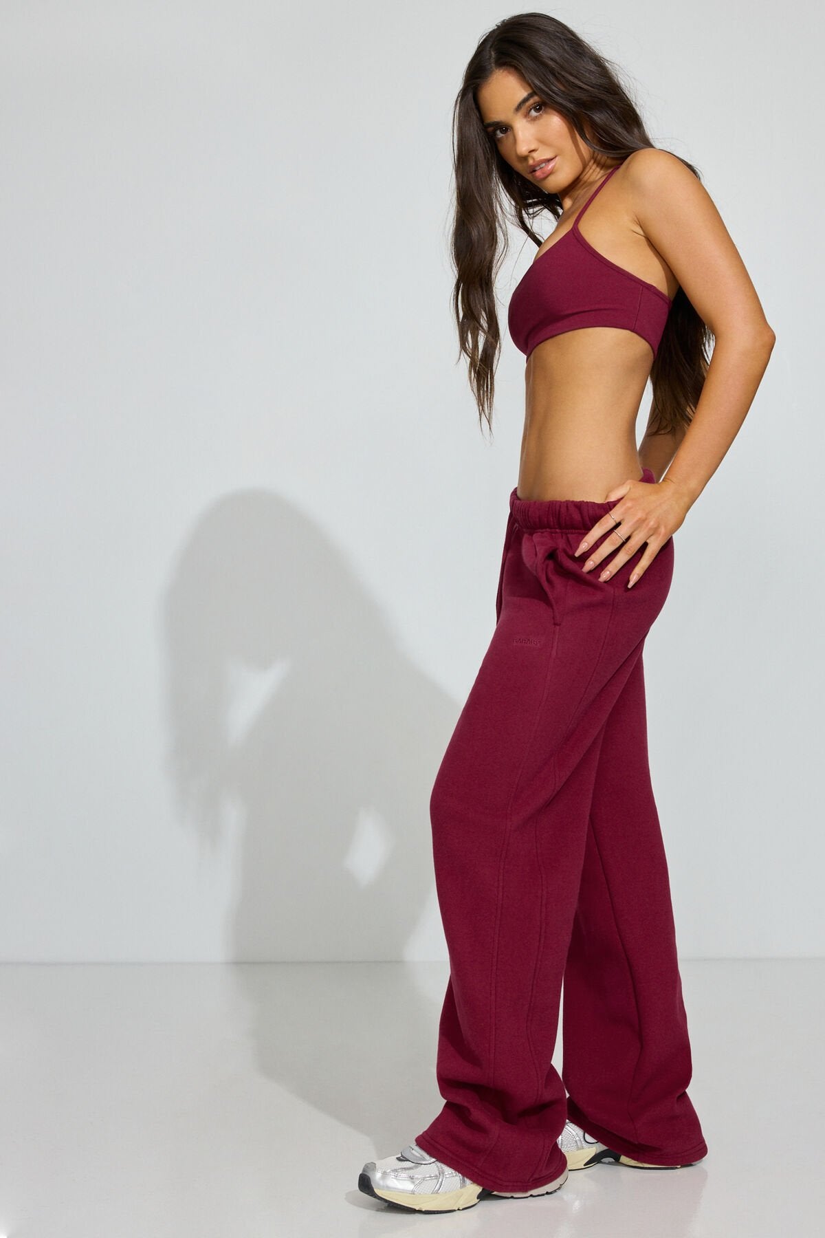 UltraFleece Straight Leg Sweatpants Burgundy Garage Clothing Women