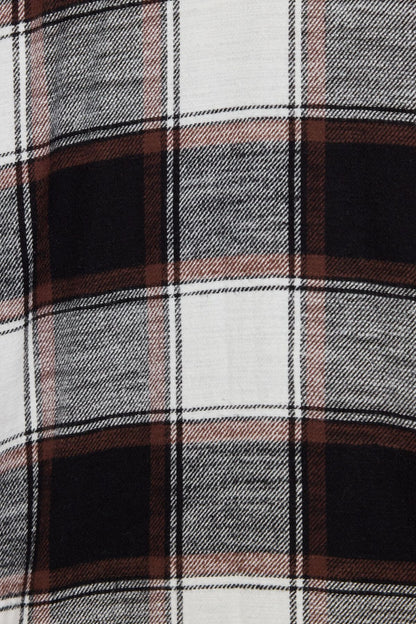 Noah Plaid Button-Up Shirt Brown Garage Clothing Women