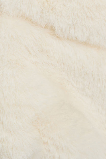 Faux-Fur Puffer Jacket White Garage Clothing Women