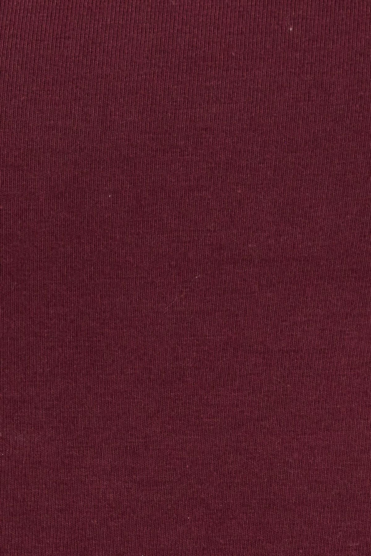 Open Back Long Sleeve Top Burgundy Garage Clothing Women