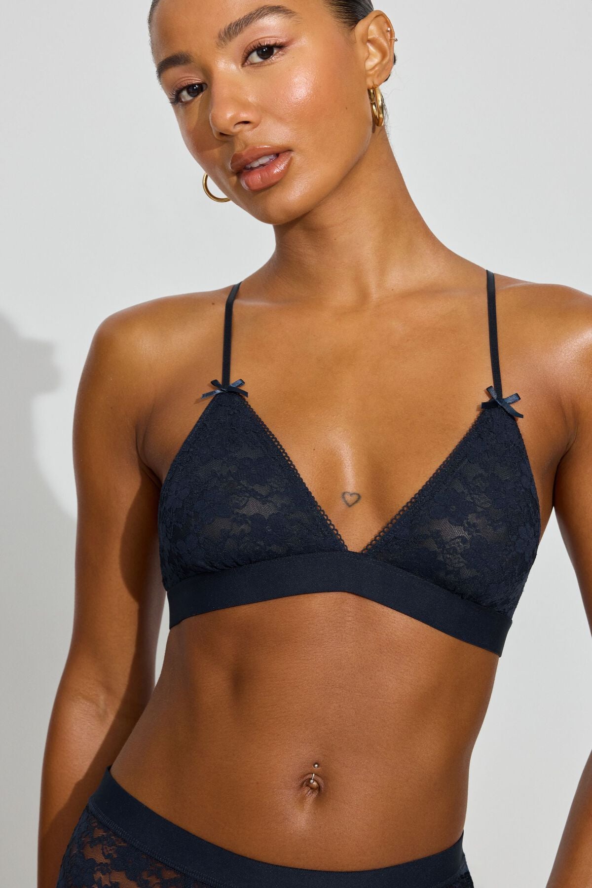 Lace Bralette Navy Garage Clothing Women