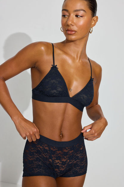 Lace Bralette Navy Garage Clothing Women