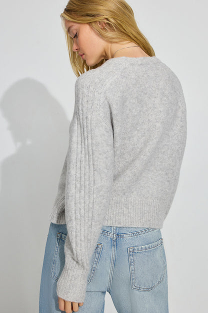 Spongy Loose Crewneck Sweater Gray Garage Clothing Women