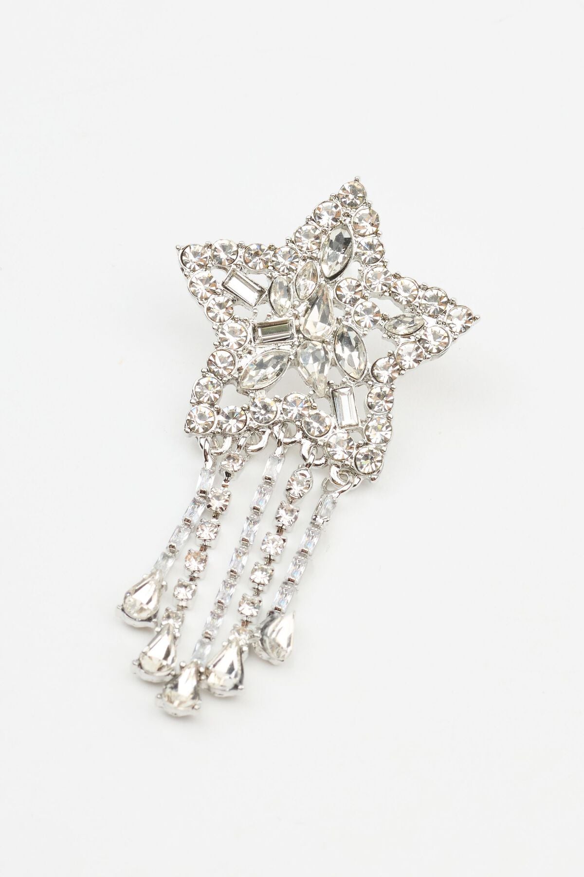 Oversized Gem Star Earrings Gray Garage Clothing Women