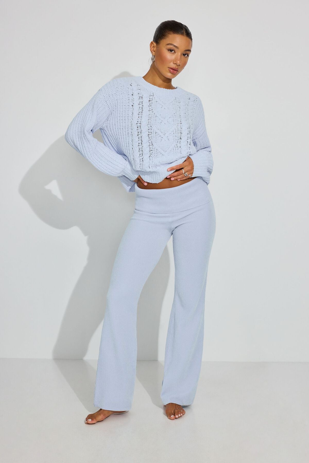 Chenille Pants Blue Garage Clothing Women