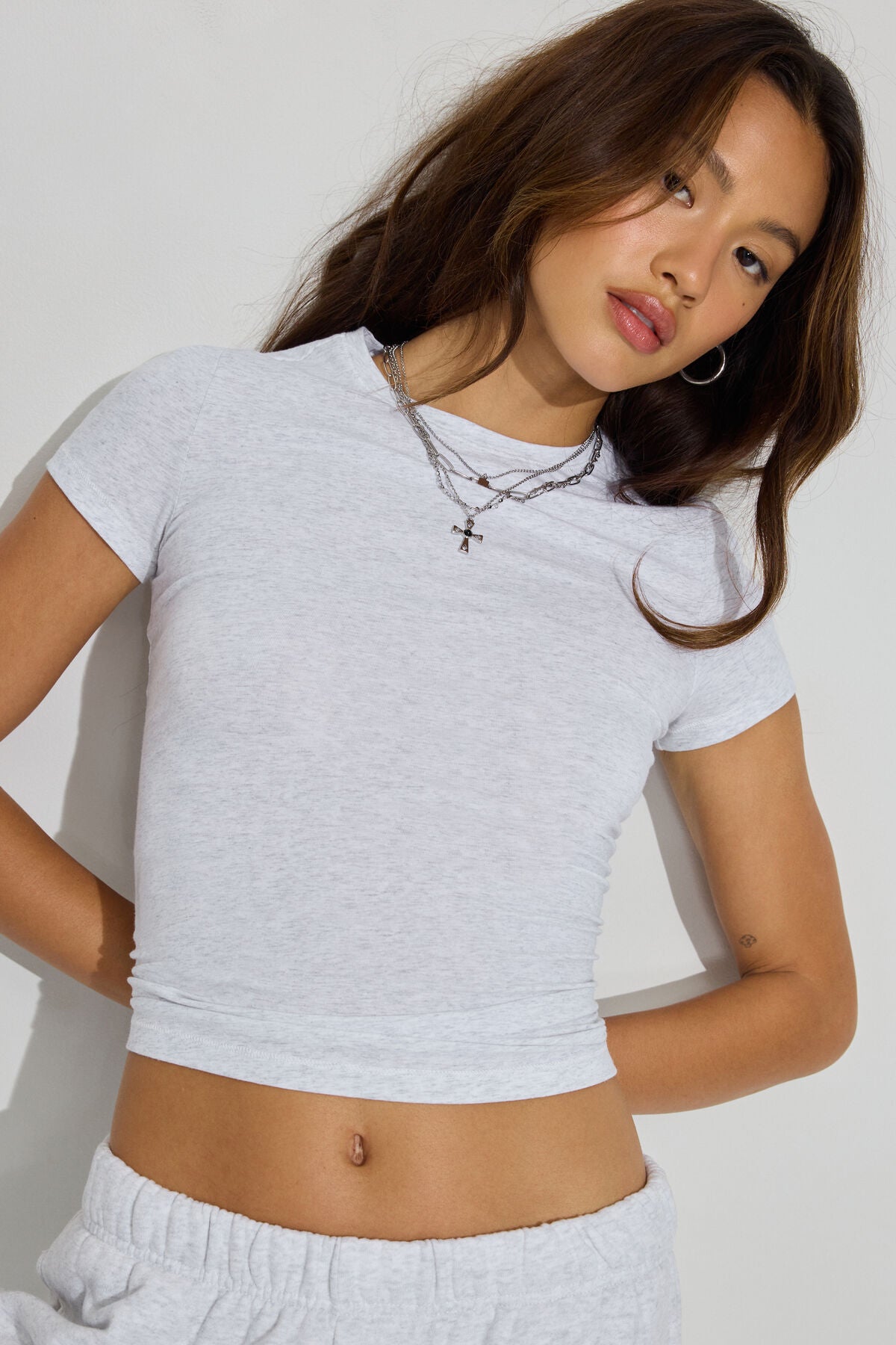 Estelle Longline Tee Gray Garage Clothing Women