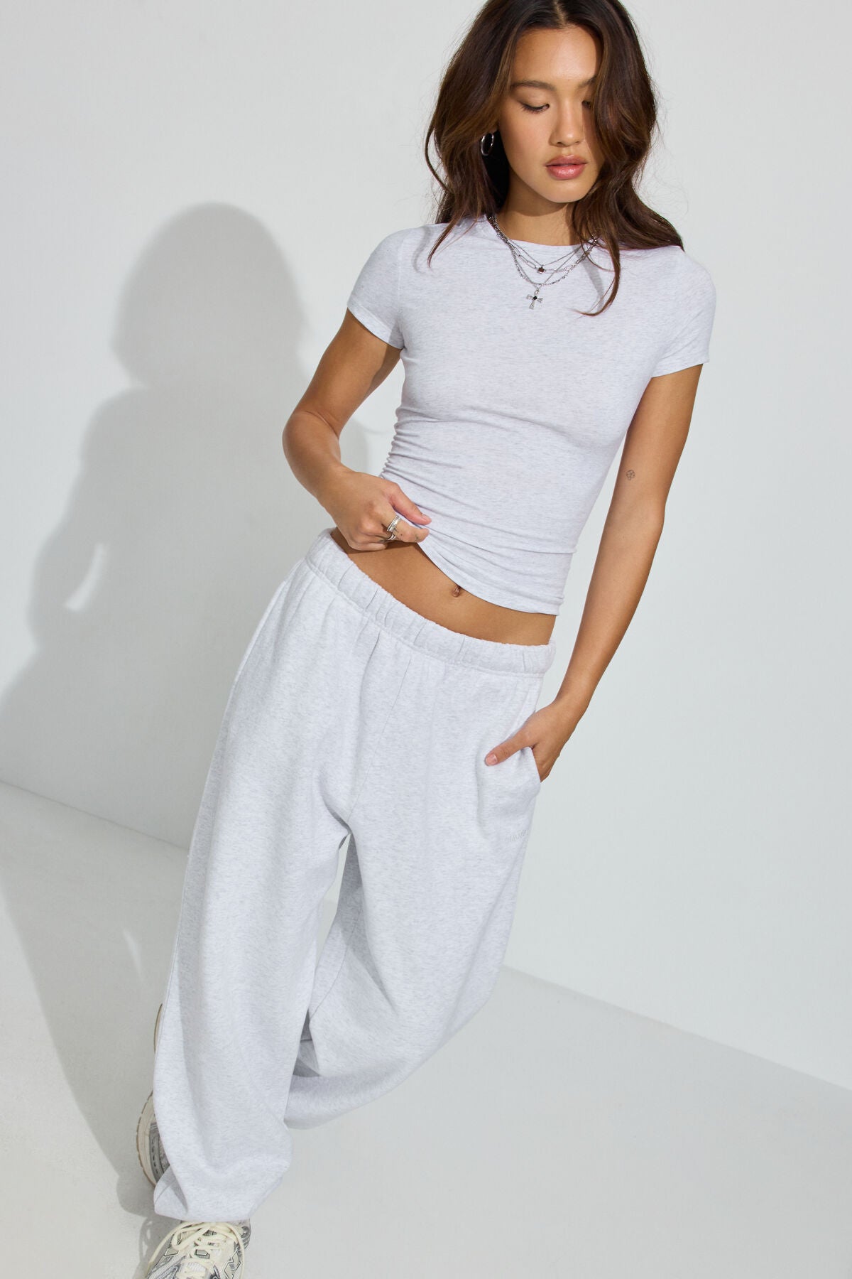Estelle Longline Tee Gray Garage Clothing Women